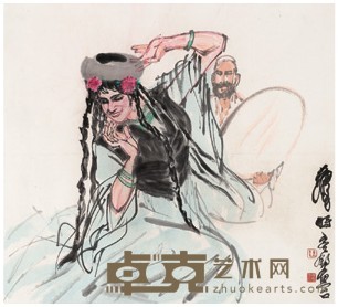 黄冑 维族舞蹈 镜心 68.1X75.2cm